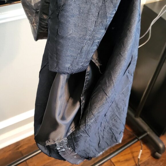 Handmade Satin Slip Dress Metallic Silver Boho Grunge Sz 4 - Picture 9 of 16